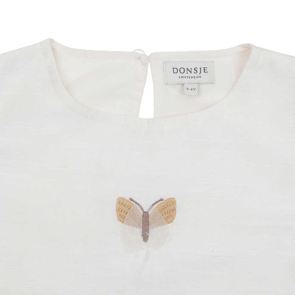 Linzie Top | Vlinder | Warm White
