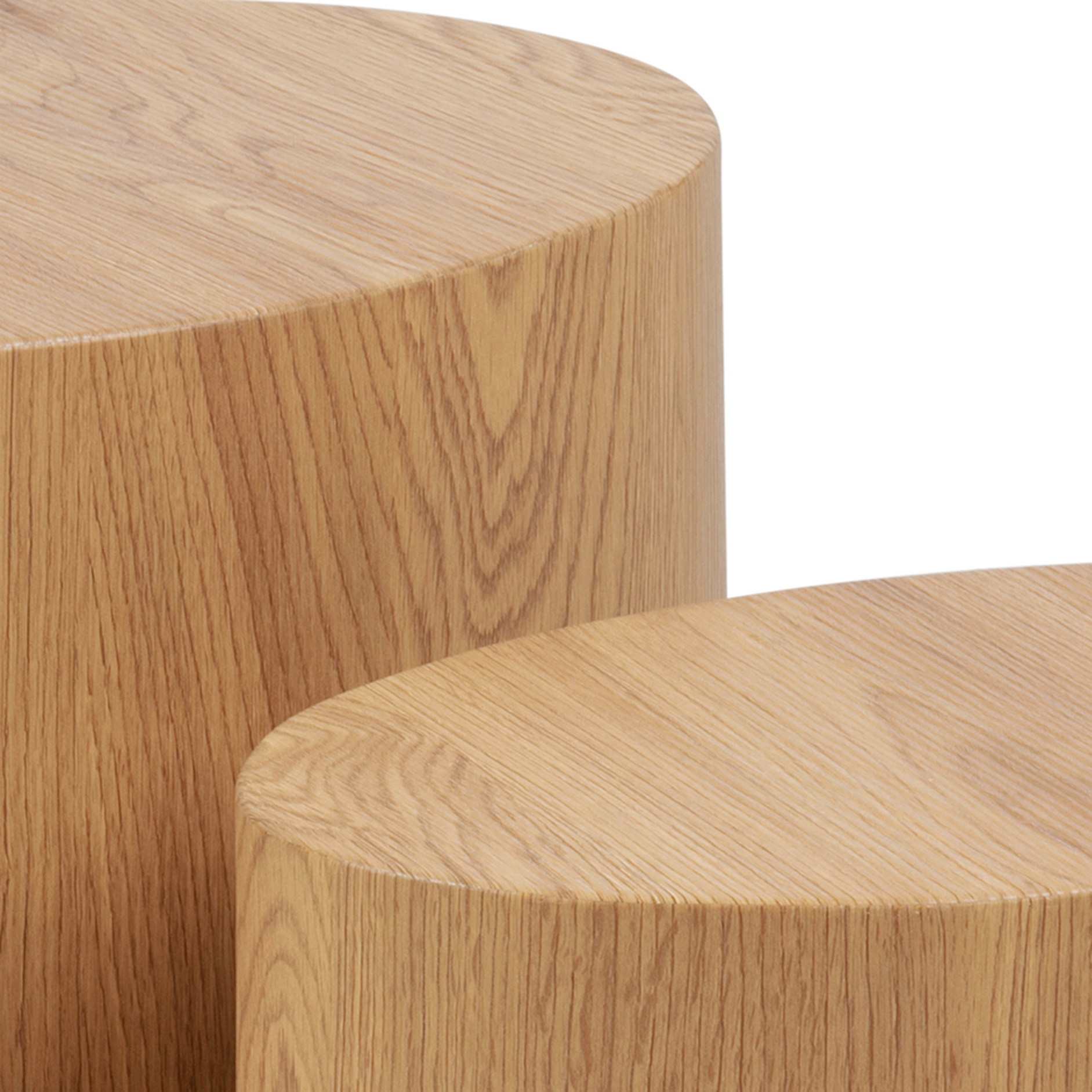 2-teiliges Couchtisch-Set MICE - Wildeiche