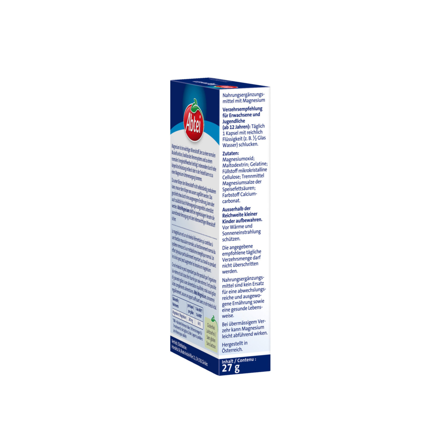 Abtei Magnesium 40 KapselnAbtei Magnesium 40 Kapseln