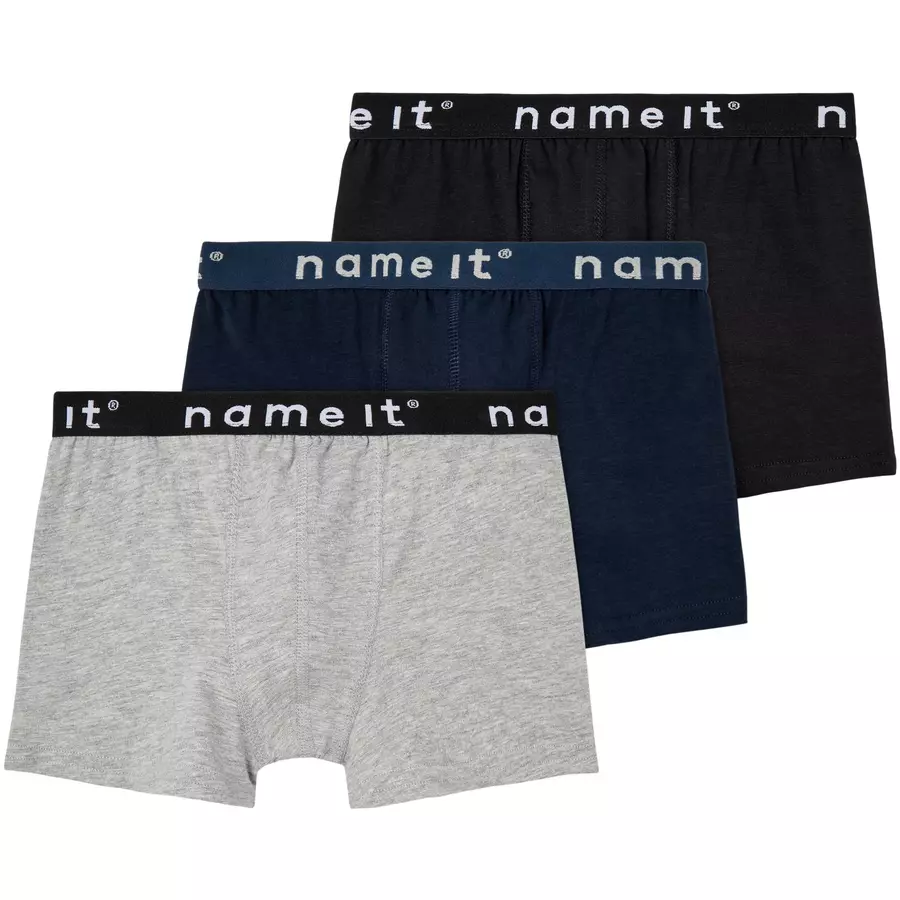 name it Boxershorts 3er Pack Black Grey Blue