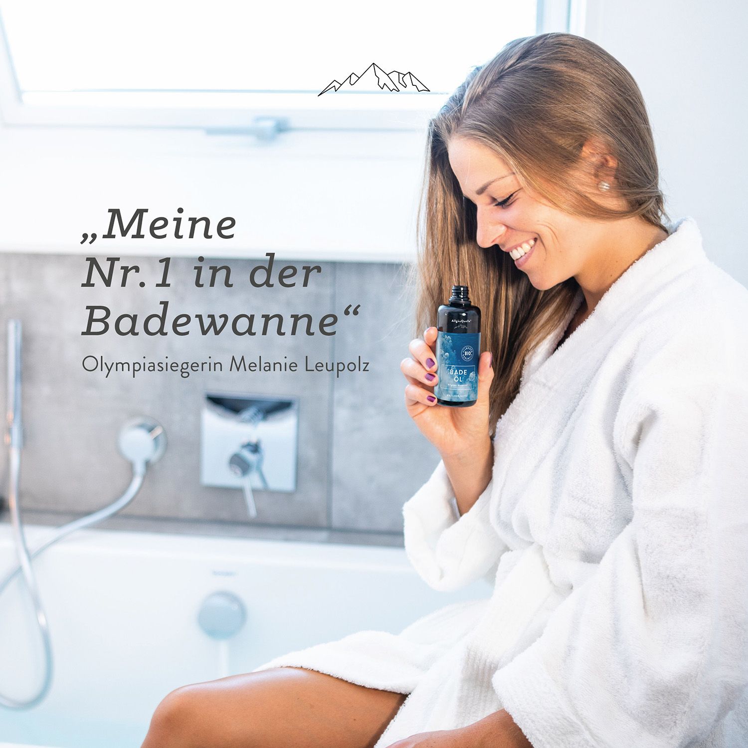 Allgäuquelle Bio Badeöl Badezusatz Atemwohl Badeduft Minze, Thymian, Salbei