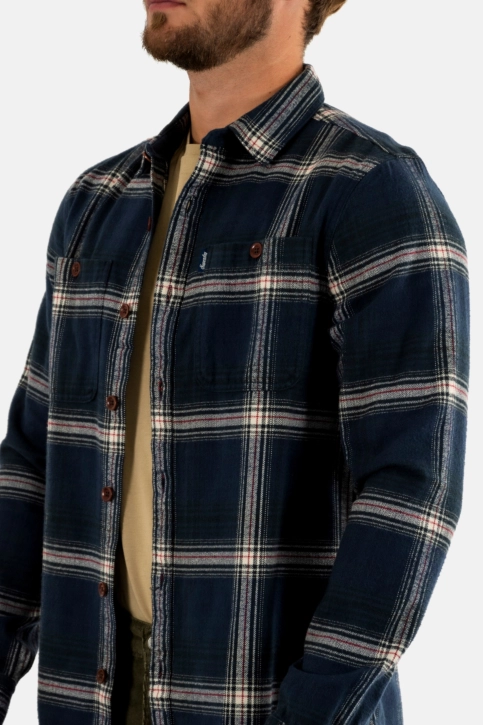 Chemise superdry vintage check b4m boseman check navy