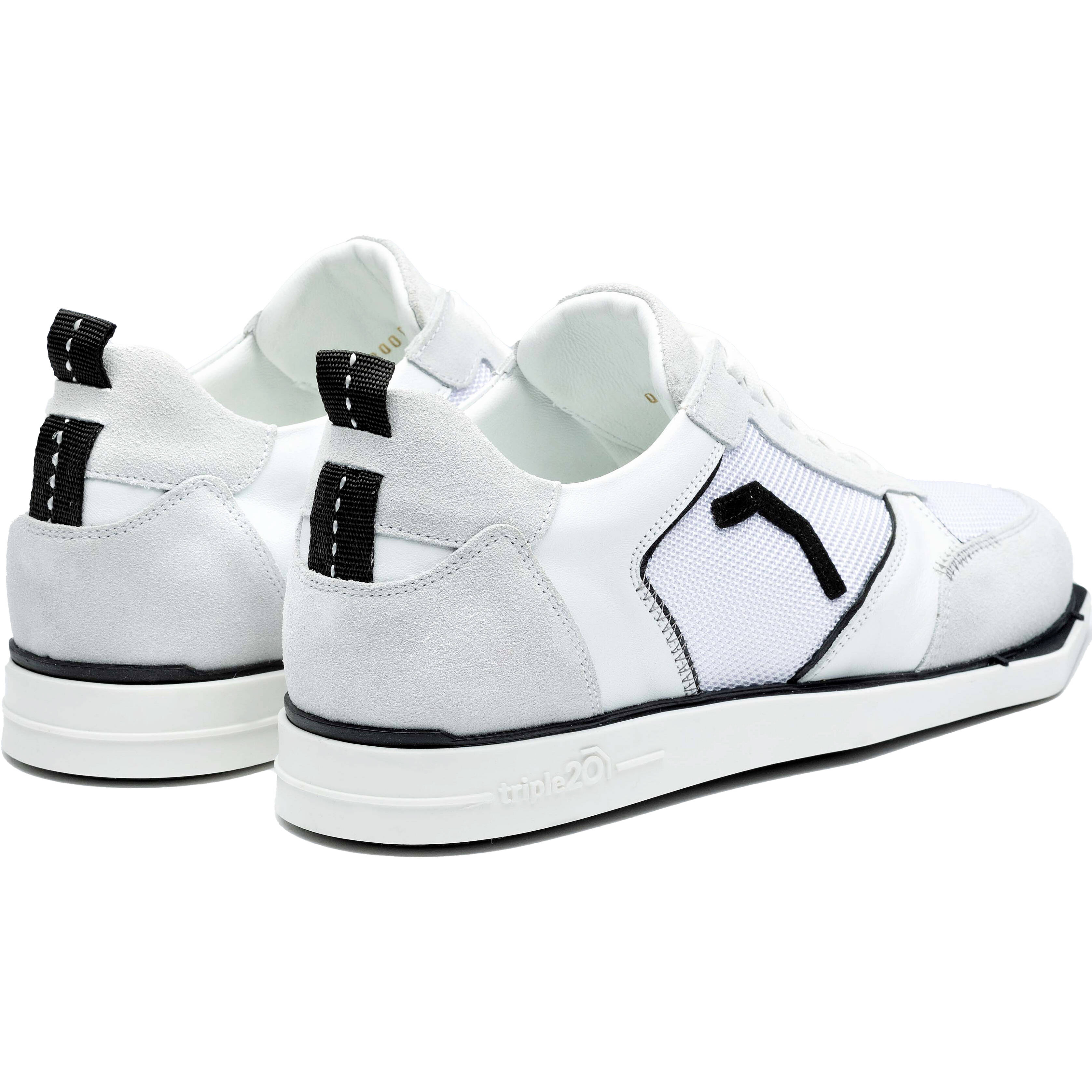Triple20 Dartsshoes - Textil Leder Weiß/Schwarz
