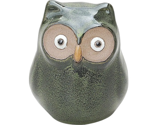 Decoratief beeldje Lafiora uil 10 cm groen