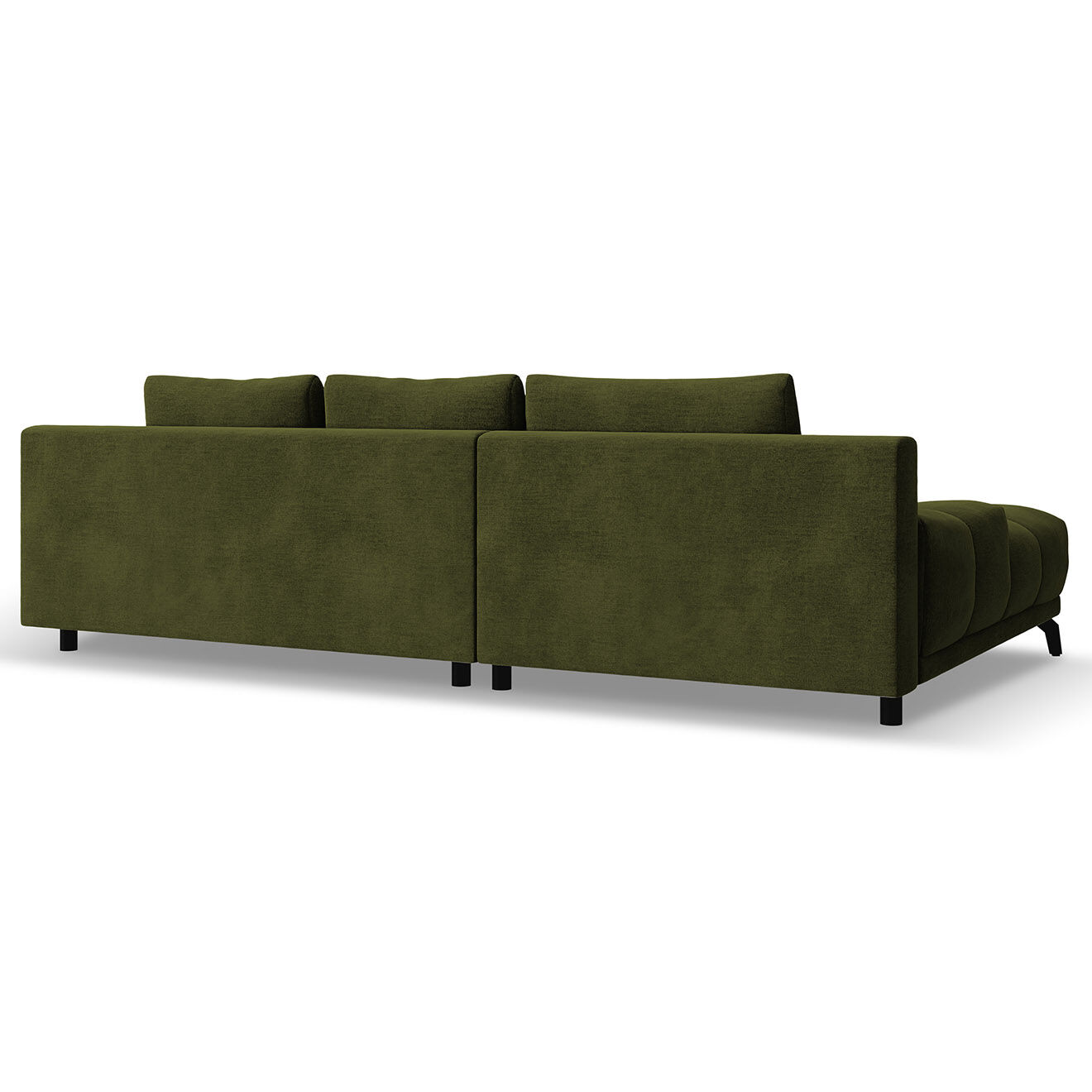 Windsor & Co Canapé d'angle Droit Convertible avec Coffre Cirrus 5 Places vert - 290x182x90 cm