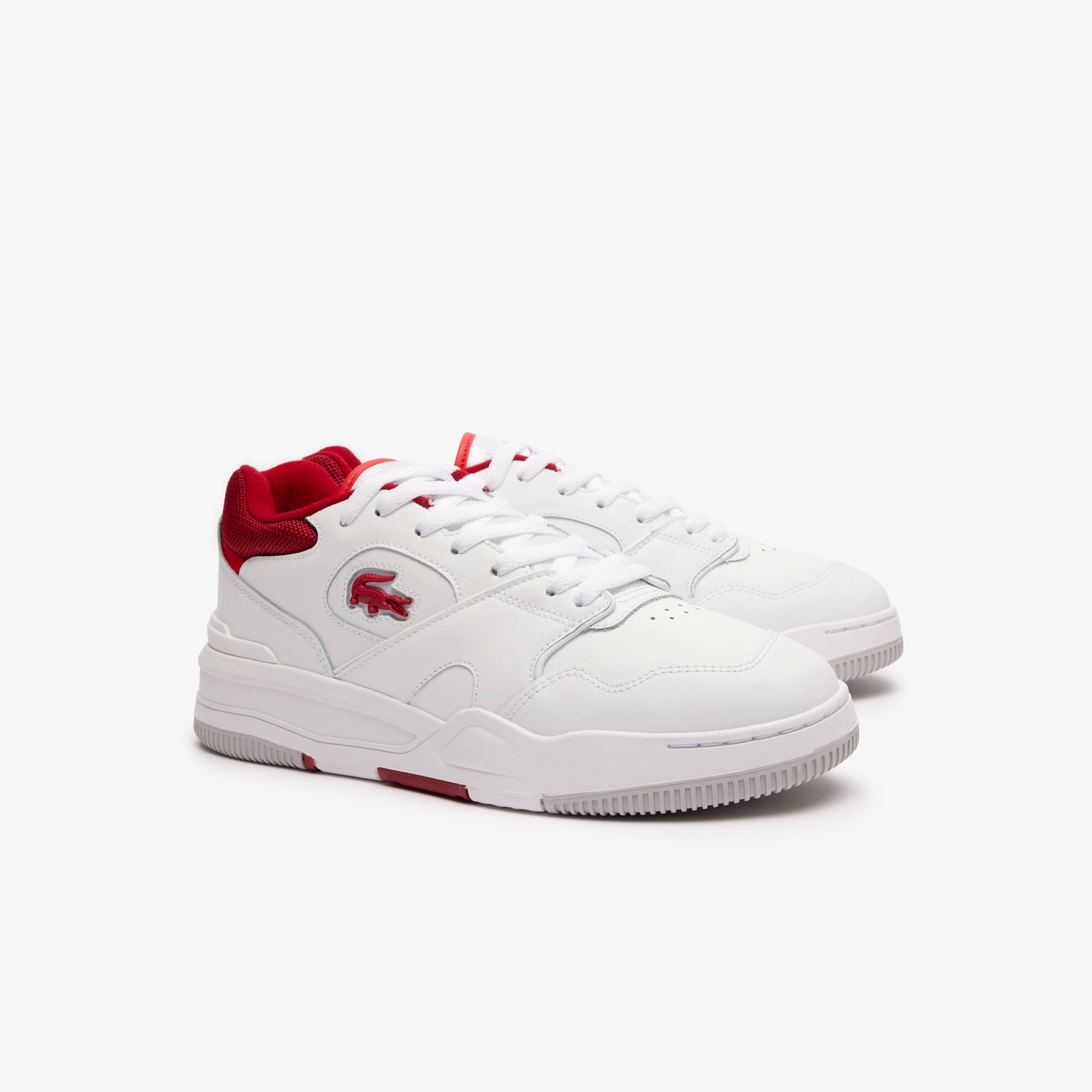 Sneakers Lineshot homme en cuir à col contrasté Sneakers - Blanc - Lacoste - Homme