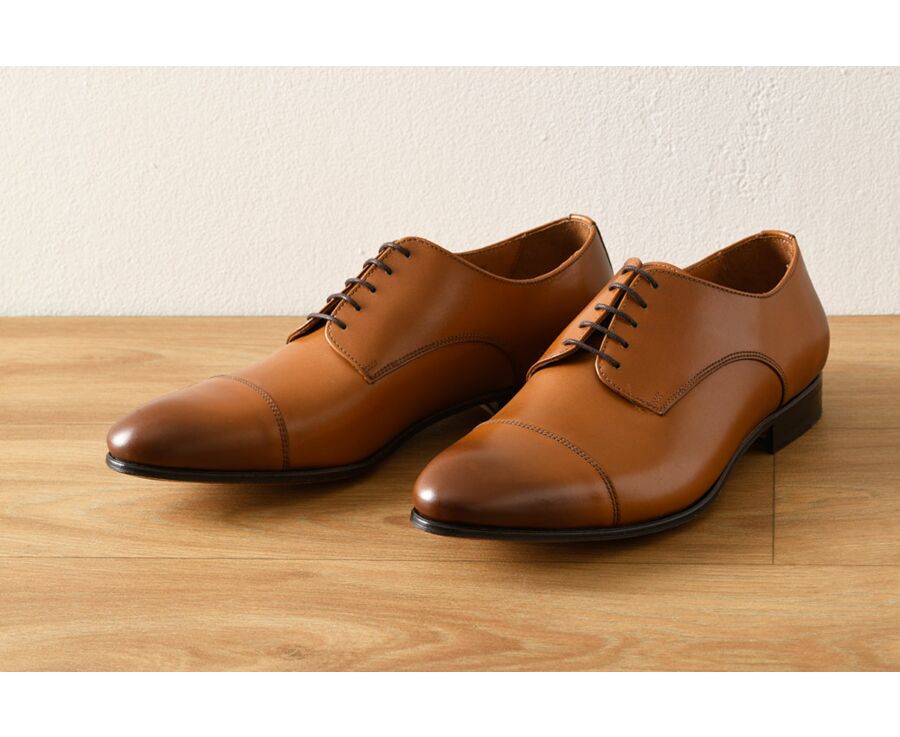 Derbies homme Gold Patiné semelle cuir - DURRINGTON