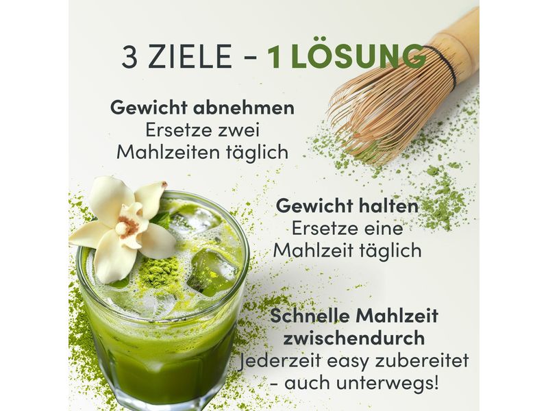Shape Republic Slim Shake vegan Matcha Vanilla Latte 420 g Veganer Mahlzeitenersatz mit Süssungsmitteln Matcha Vanilla Latte
