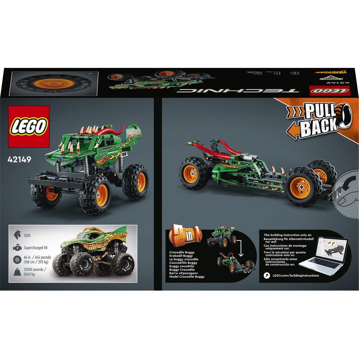 Monster Jam Dragon Lego Technic 42149
