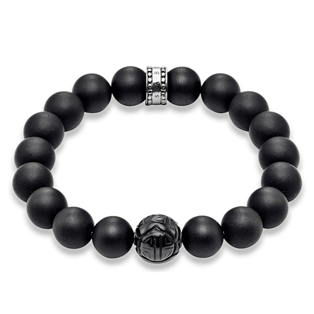 Thomas Sabo Sterling Silver Rebel at Heart Armband Obsidian
