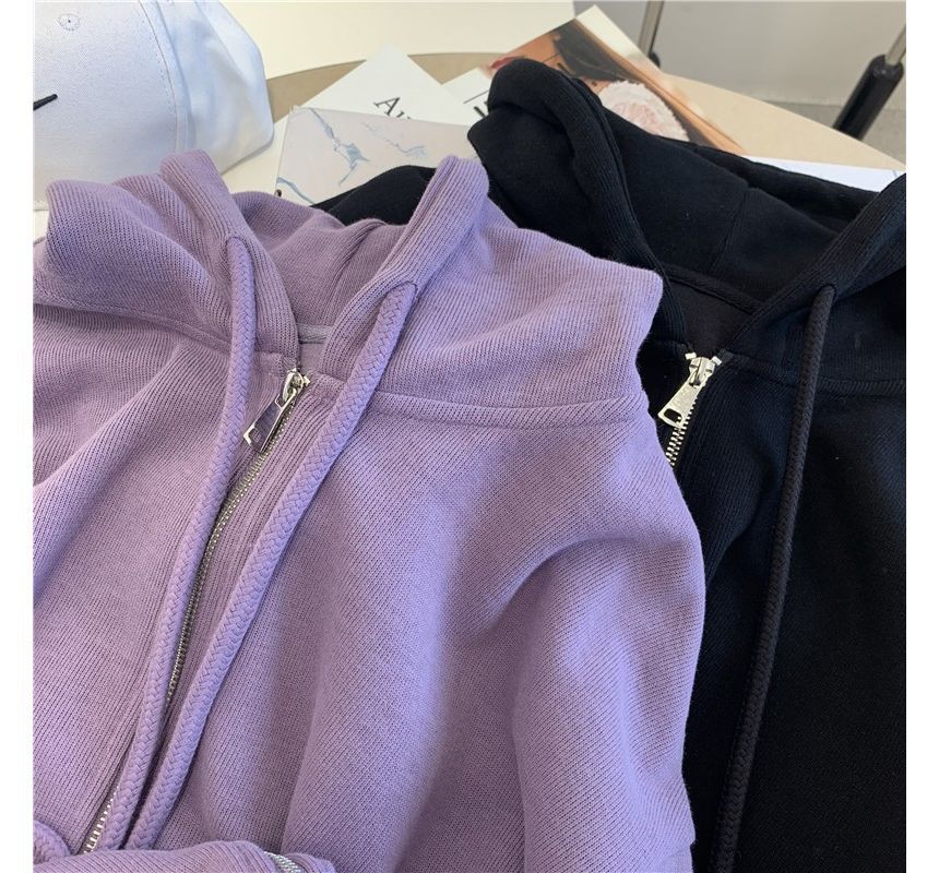 Hevnir - Effen losse hoodie met rits