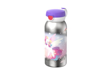 Campus isoleerfles met flipdop 500 ml - Unicorn Glow
