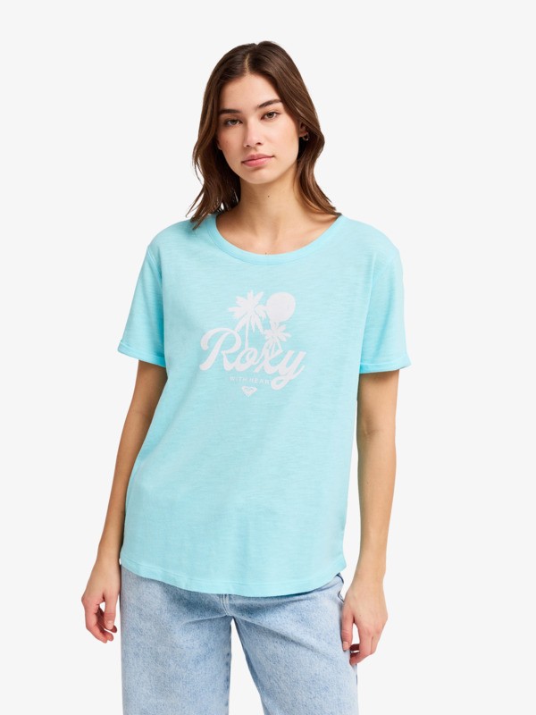 Oceanwave Regular Slub T-Shirt à manches courtes Bleu Femme