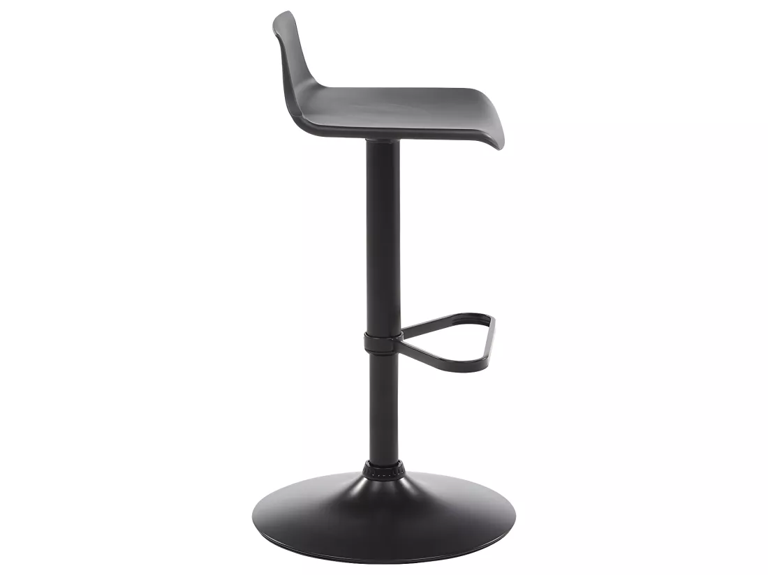 Tabouret de bar - Polypropylène - Hauteur réglable - Coloris noir - CALAS