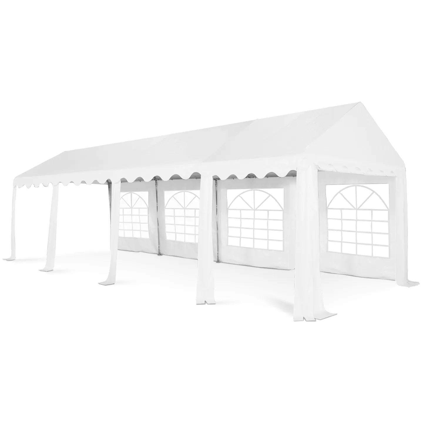 Tente de réception 4x8 M barnum PE 180gr/m² chapiteau blanc 40 personnes