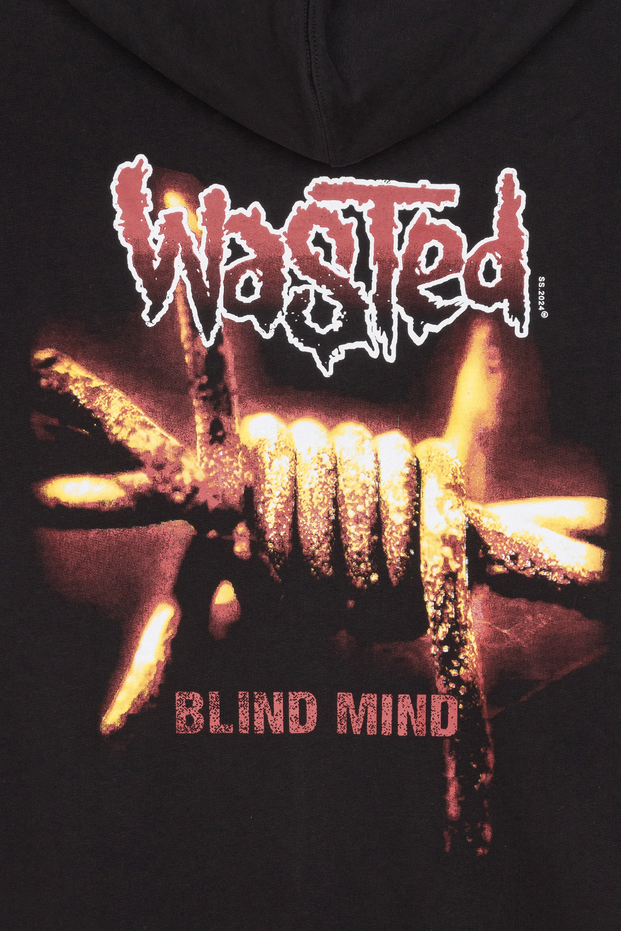 WASTED Hoodie zippé HOODIE ZIP BLIND Noir