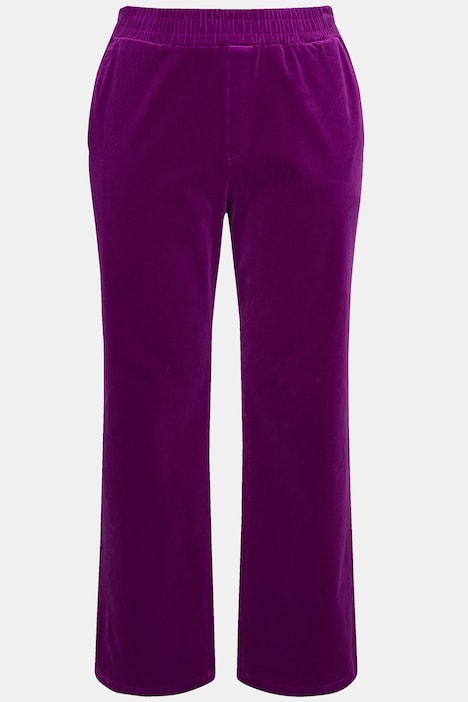 Cordhose, weites, gerades Bein, Elastikbein