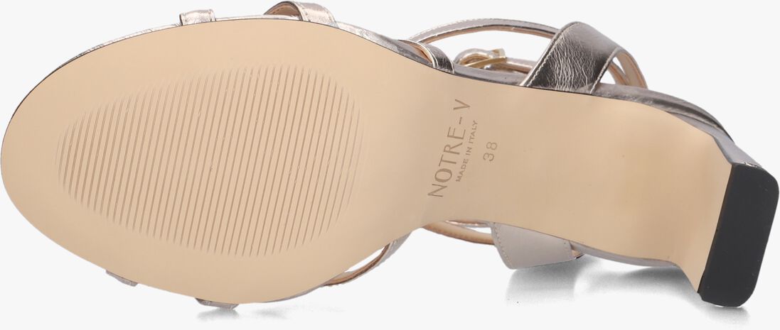 roségouden notre-v sandalen met hak 42527