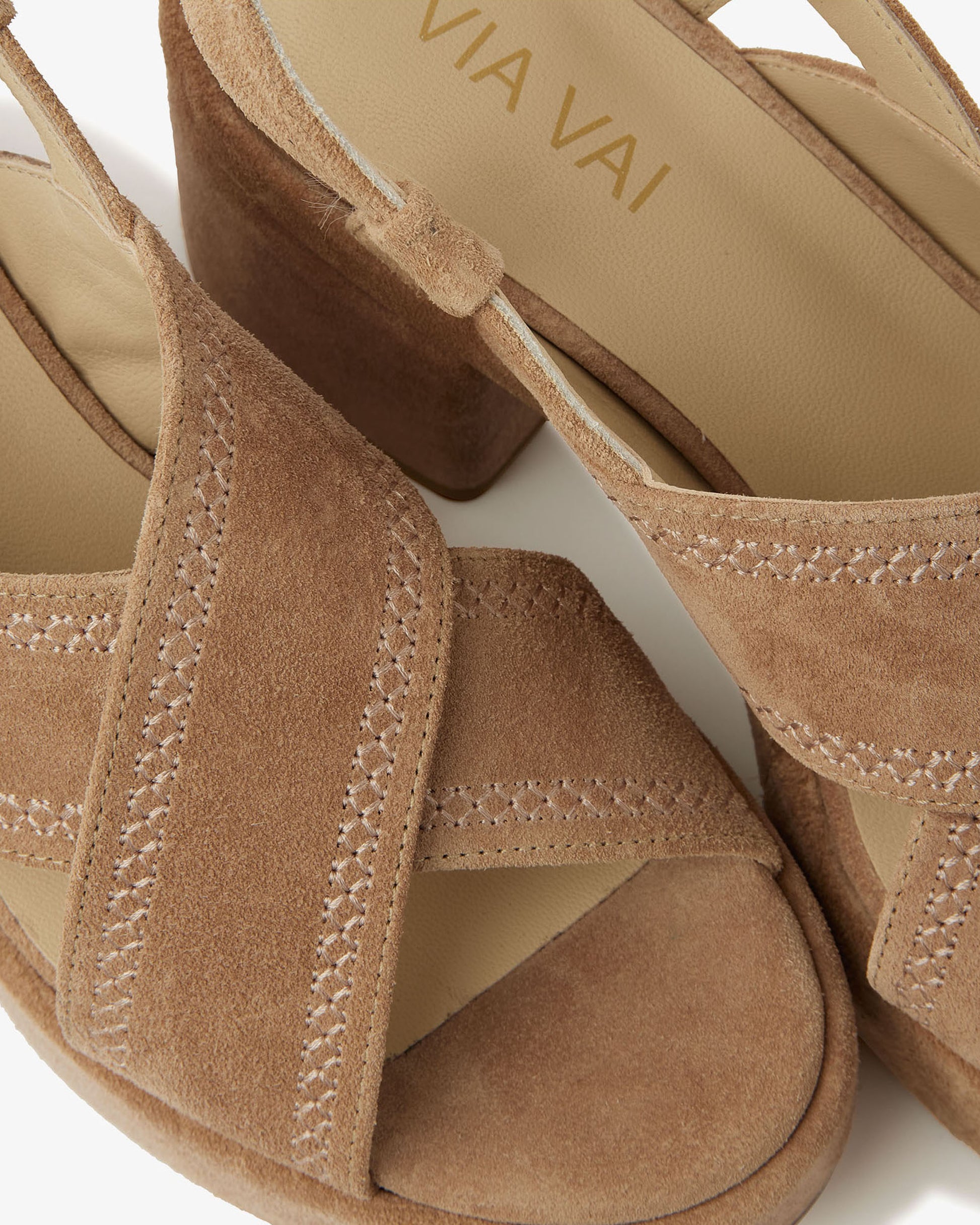 VIA VAI beige sandalen Elia Paisley