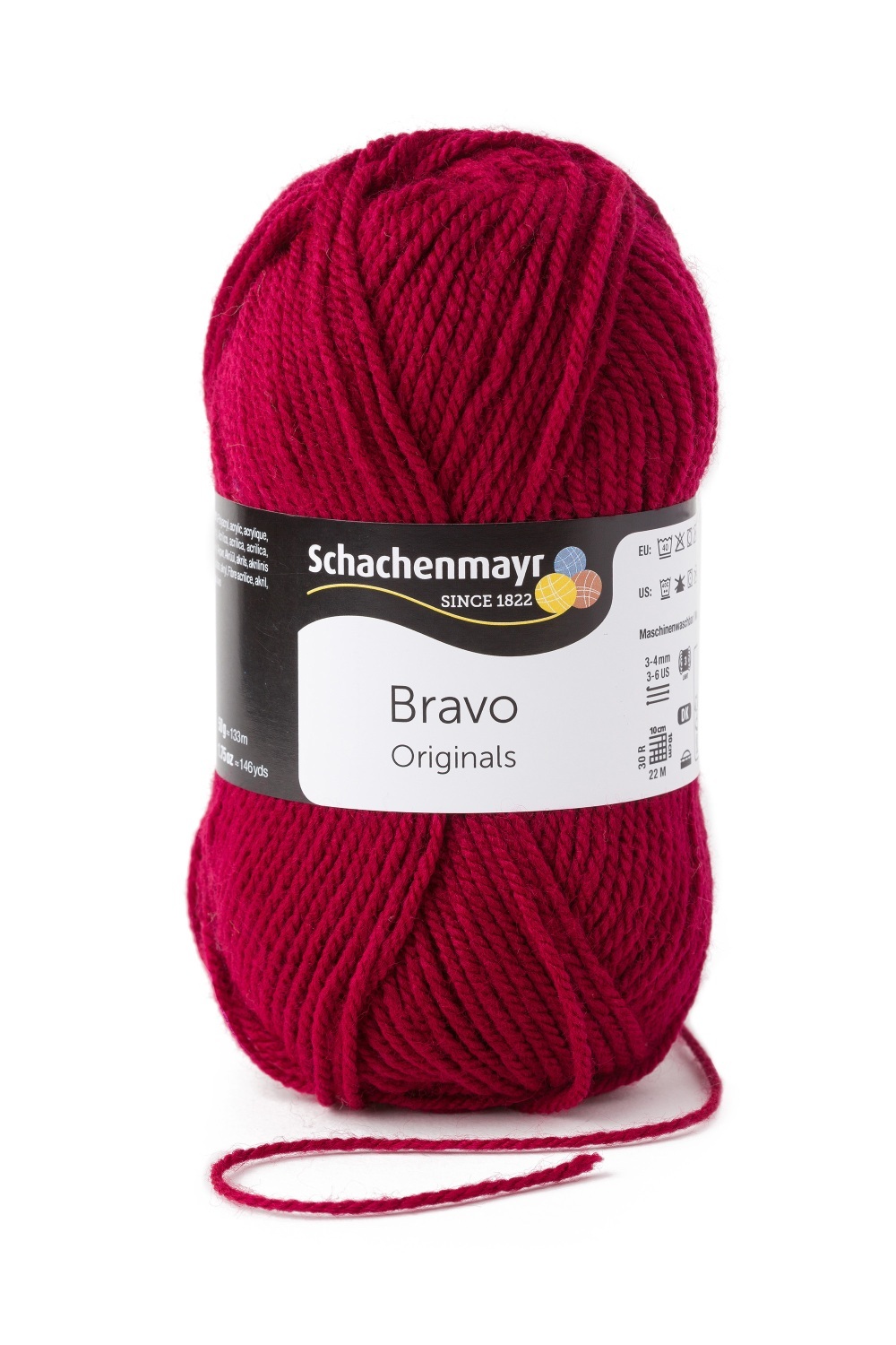 Wolle BRAVO - weinrot - 50g
