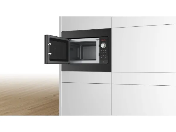 Bosch Serie | 2 BFL523MB3 - Mikrobølgeovn - til indbygning - 20 liter - 800 W - sort