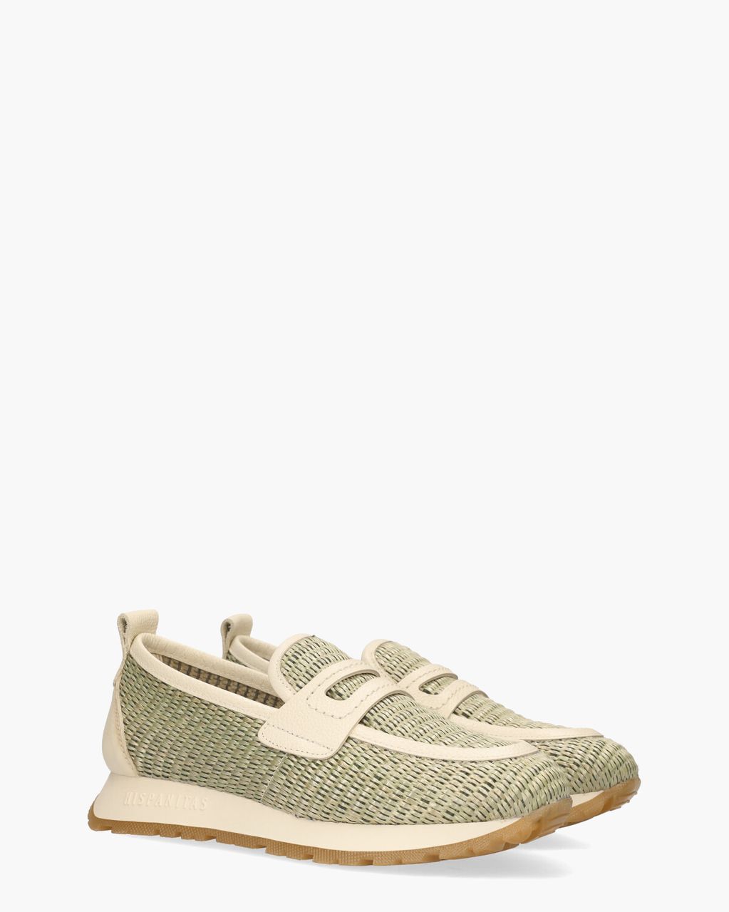 Hispanitas RHV254043 Lichtgroen/Off-White Damesloafers