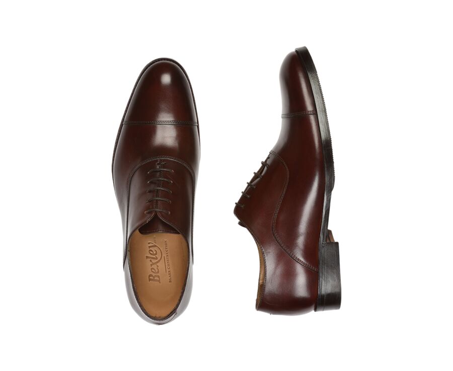 Richelieu homme Bordeaux semelle cuir avec patin - BRACKLEY PATIN