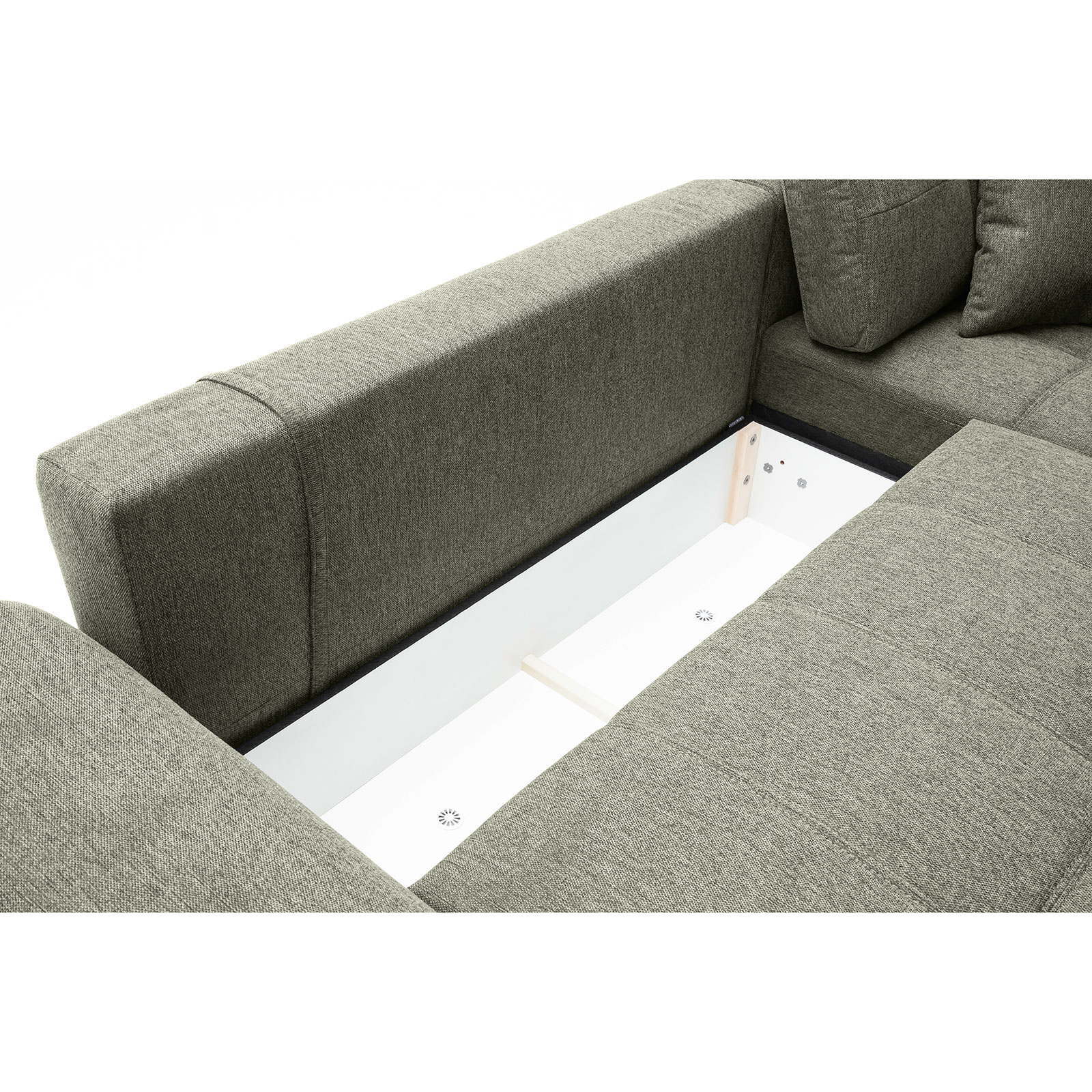 Ecksofa - green - Boxspringaufbau - Dauerschläfer