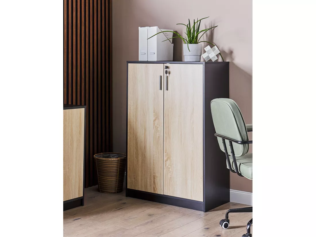 Meuble de rangement ZEHNA Marron/noir