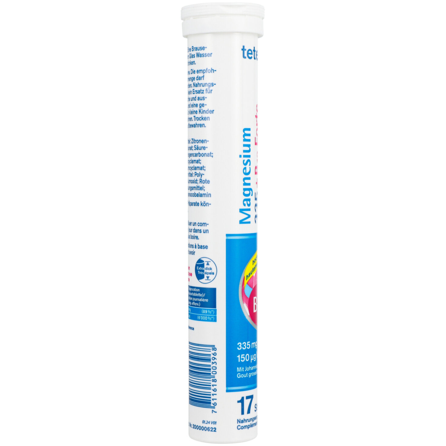 tetesept Magnesium 335+B12 Brause 17 Stück