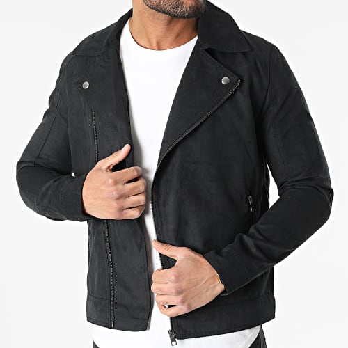 Veste Zippée Suédine Nolan Noir