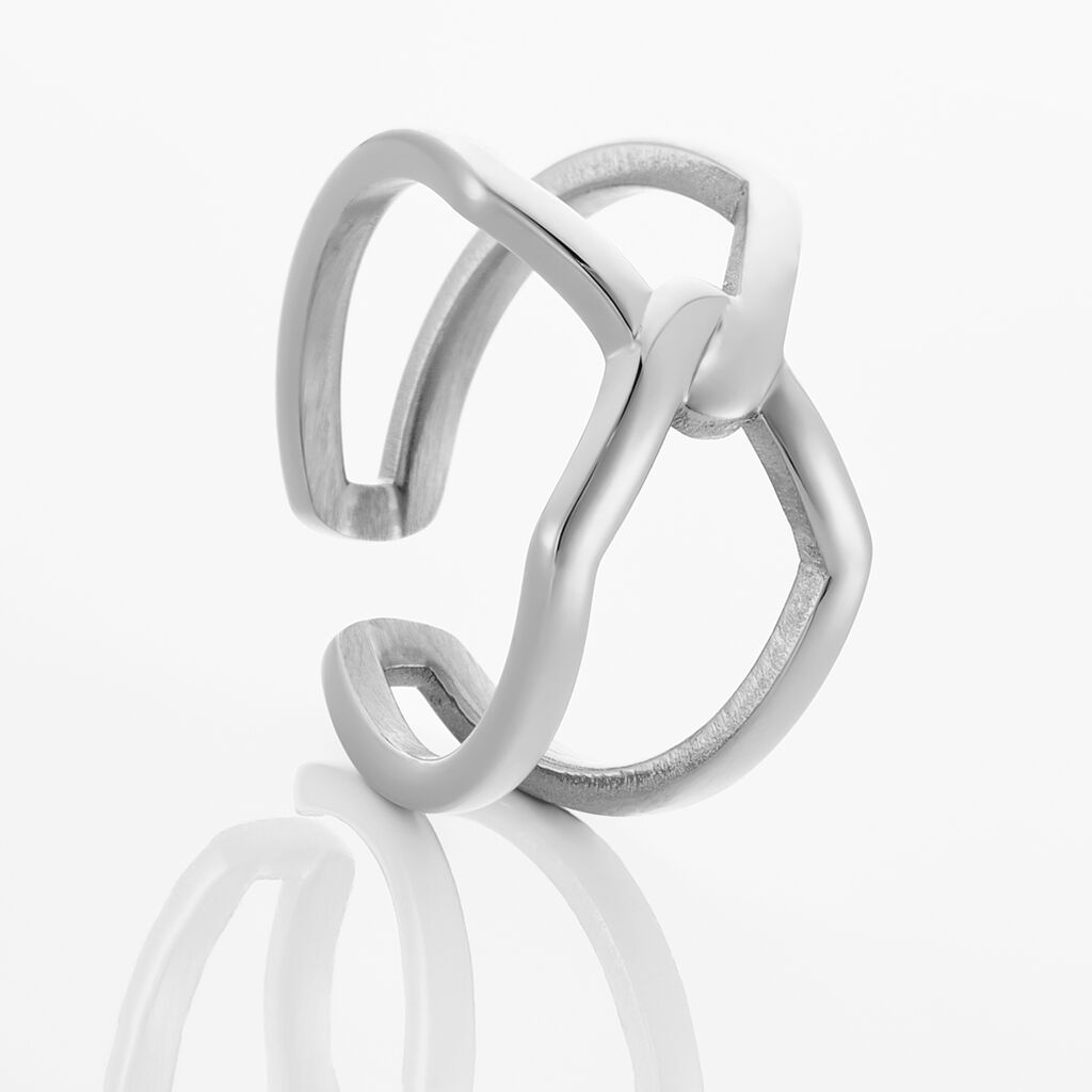 Bague Adelind Acier Blanc