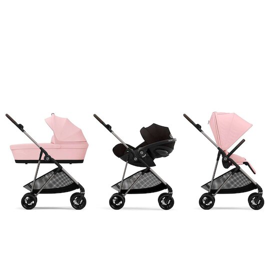 Poussette Melio 4   Châssis Taupe - Candy Pink        de               CYBEX