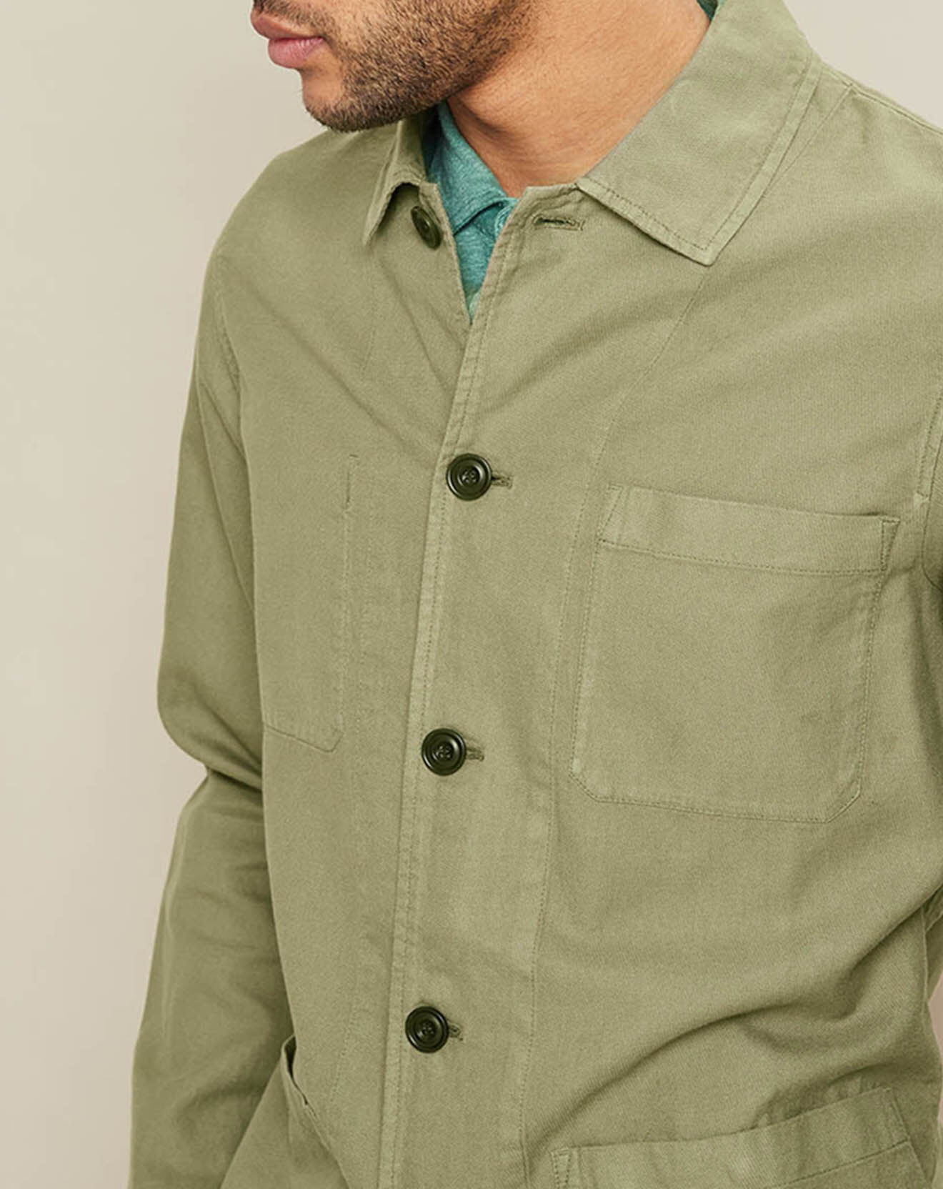 Hartford Veste en Coton & Lin Jacinto kaki