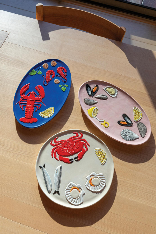 &klevering De la mer serveerschaal 33x20 oyster