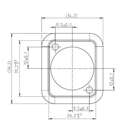 Neutrik SCDP-9 D-type code plaat wit