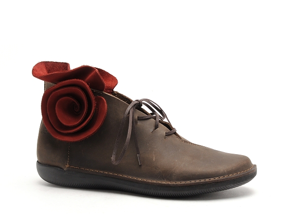 Loints boots bottine plates femme 68463 marron