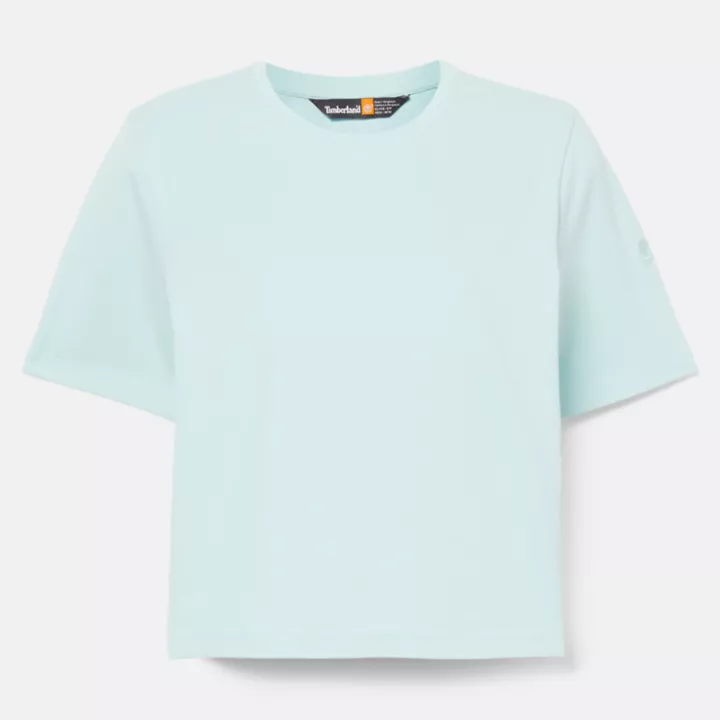 T-shirt court pour femme en bleu clair