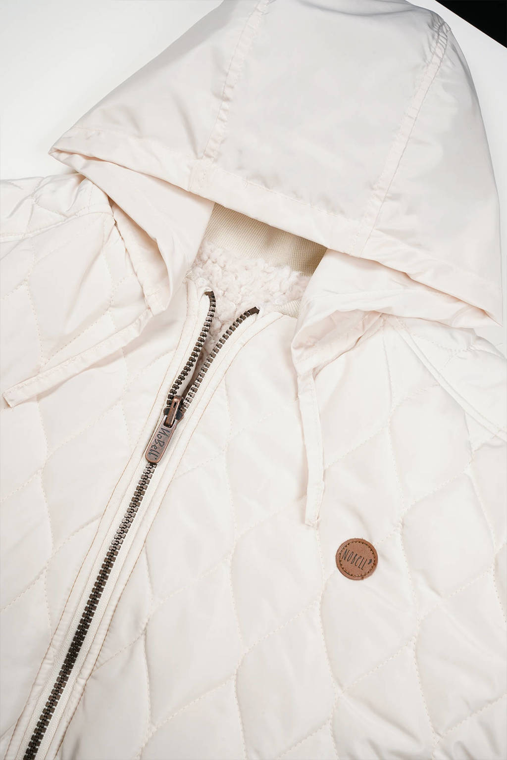 NoBell’ reversible quilted winterjas Bombi ivoor