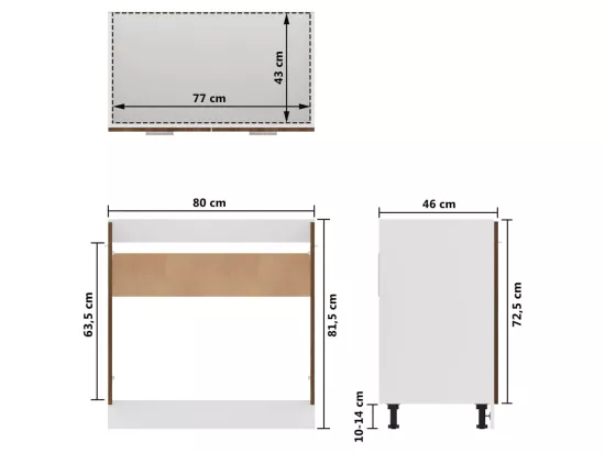 Armoire de plancher d'évier 