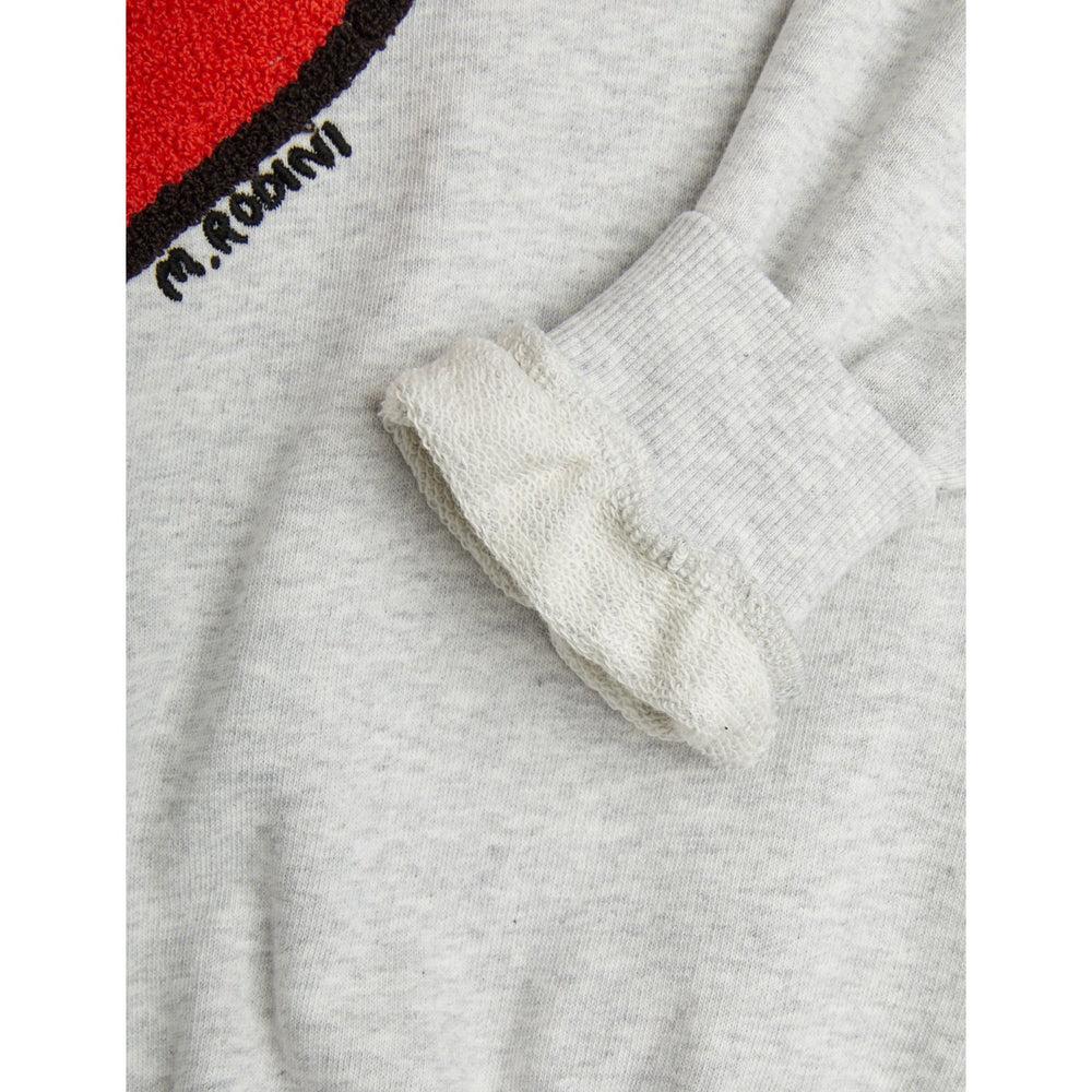 Køb Mini Rodini Grey Melange Arrowed Heart Chenille Sweatshirt