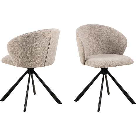 Pippa spisebordsstol i boucléstof - beige