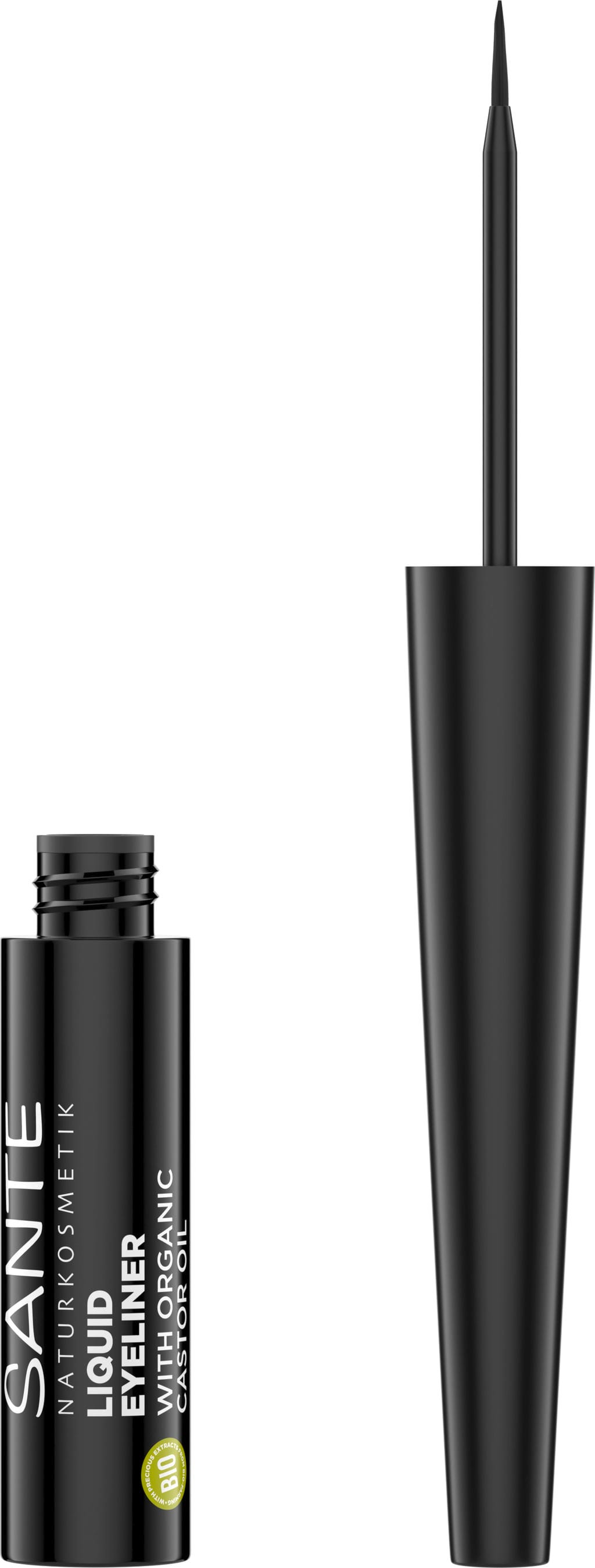 Santé naturally.  Liquid Eyeliner, 01 Black (3,50 ml)