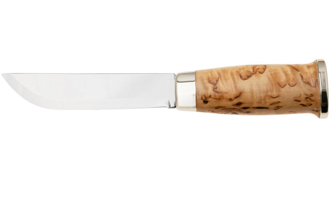 Marttiini Lapp 240010 Stainless, Curly Birch, vaststaand mes