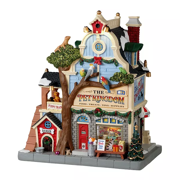 Village de Noël Lemax lumineux à piles Le Royaume des animaux