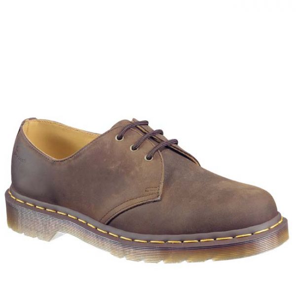 Dr Martens 1461 3 Eye Gibson Crazy Horse Shoes Castanho 36 Homem