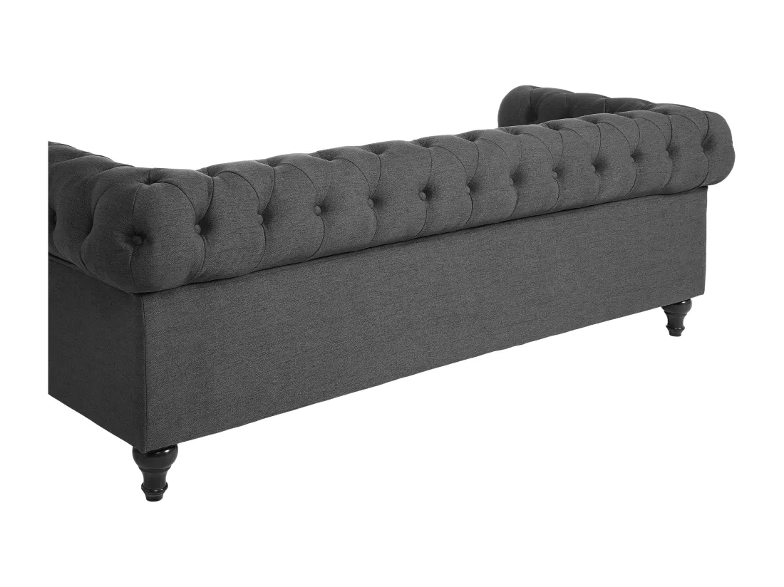 Canapé en tissu gris 3 places CHESTERFIELD