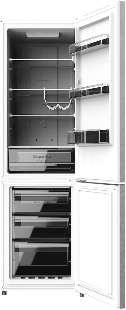 Cecotec Frigorífico Combi 2 Puertas Bolero CoolMarket Combi 250 Inox D. 250 L, Altura 180 cm y 55 cm de Ancho, Bajo Consumo, Sistema Multi Air Flow, Total No frost y 2 Cajones