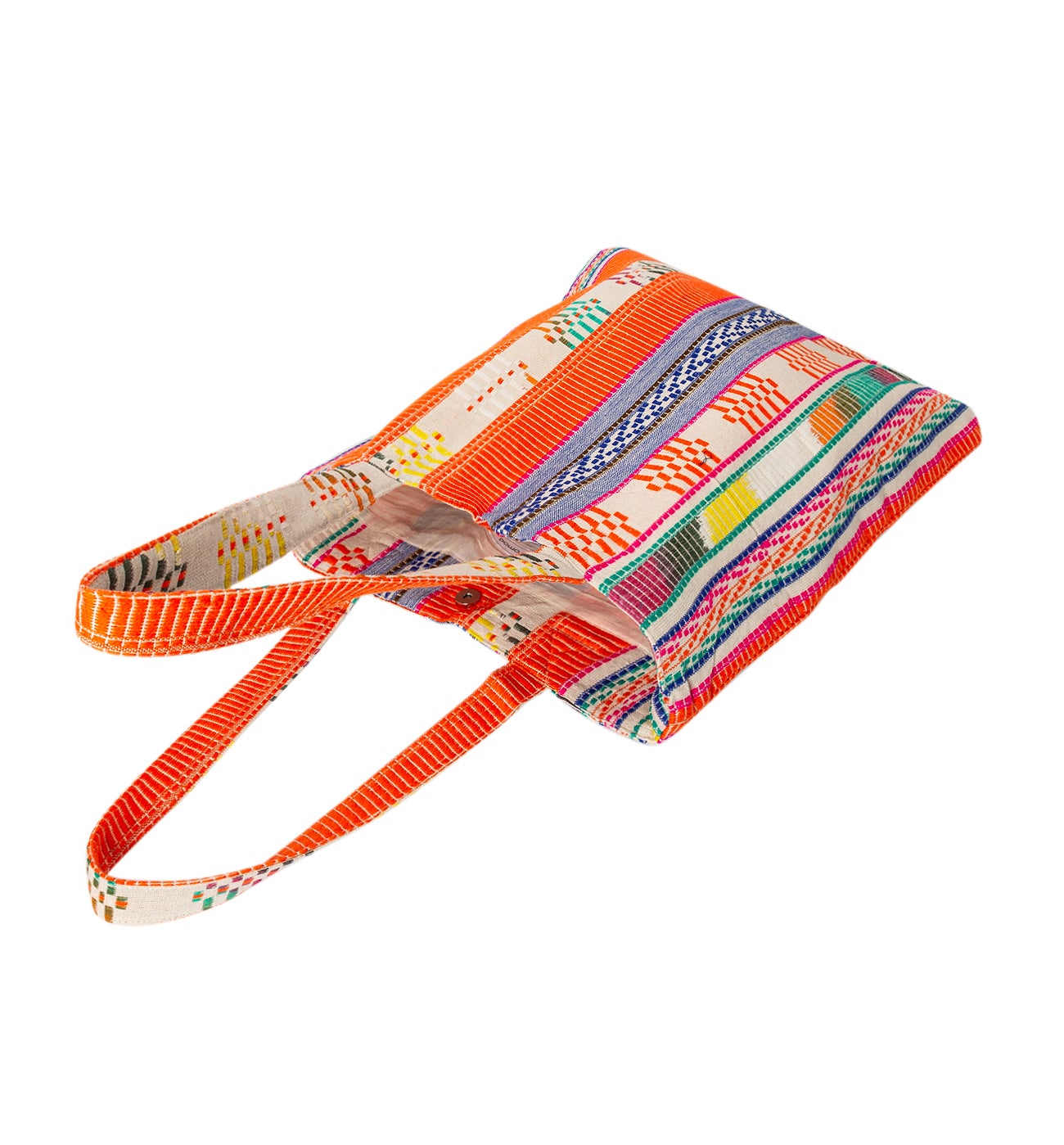 Tote bag tissé Femme - Imprimé multicolore