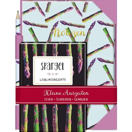Hölker Kleine Auszeiten: Spargel: Buch mit Notizheft und Bleistift